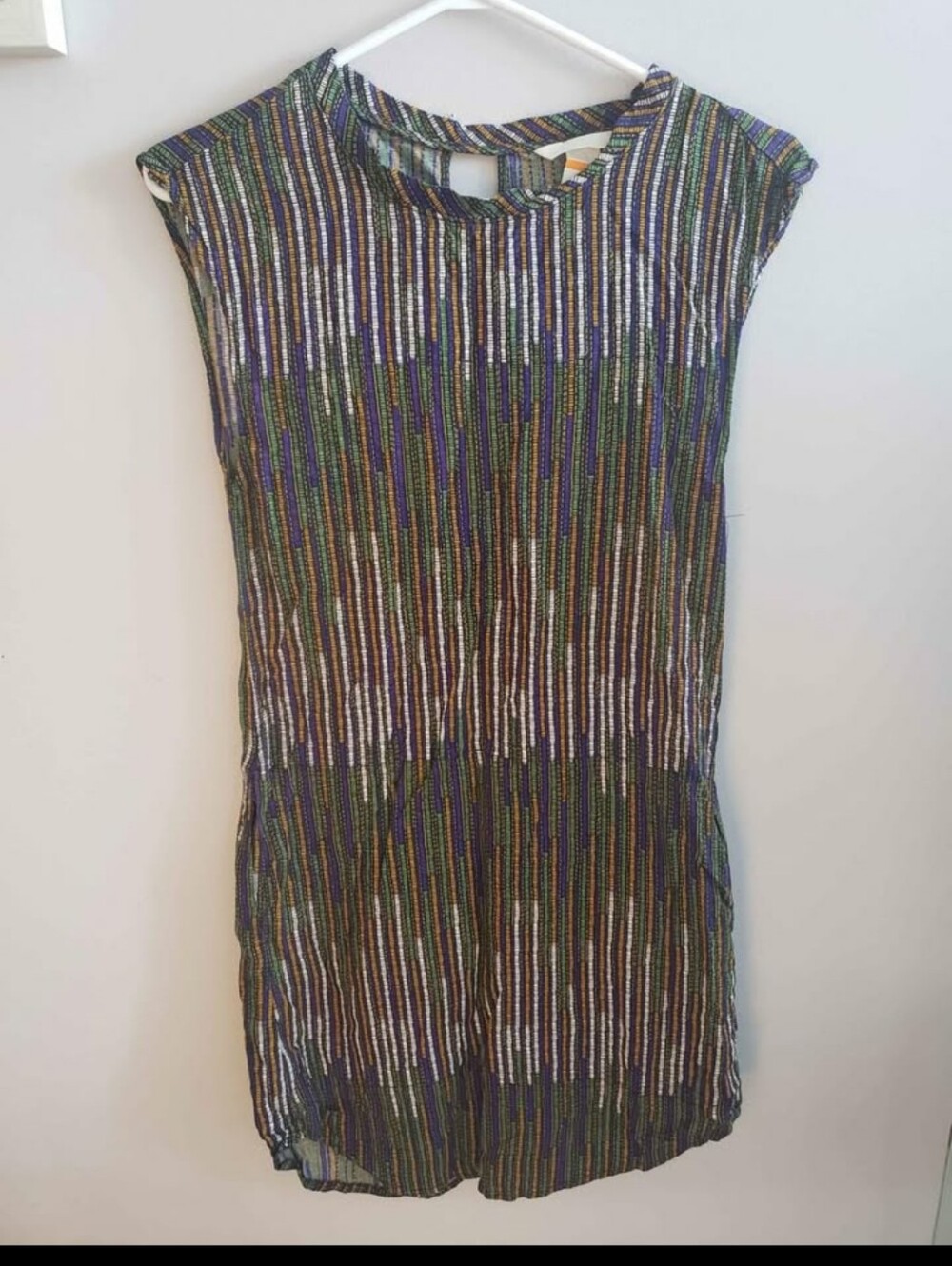 H&M Multicolor Striped Sleeveless Mini Dress